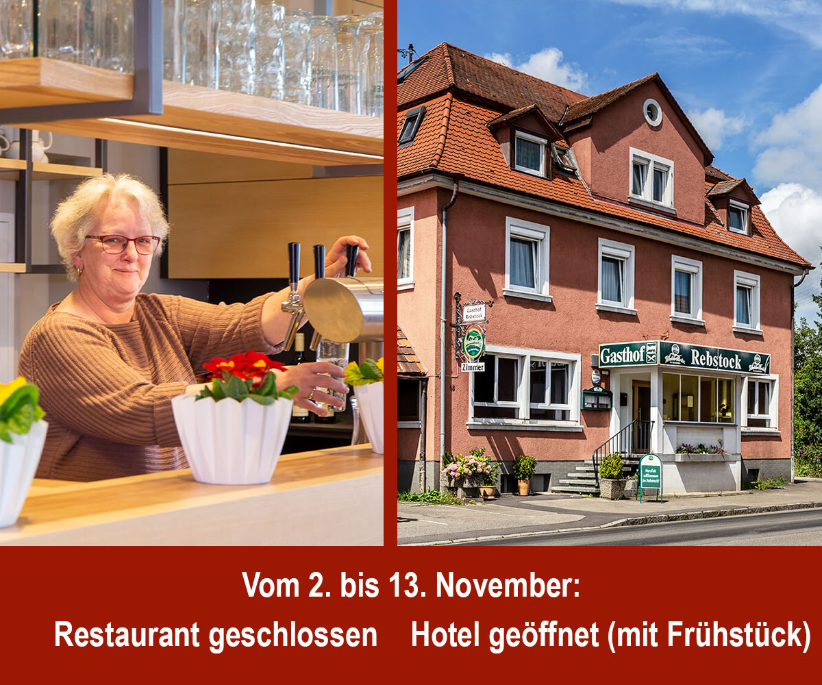 2.-13. November 2026 - Hotel offen, Restaurant zu